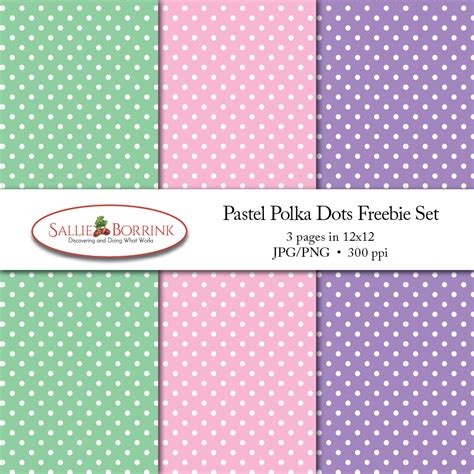 Free Pastel Polka Dot Digital Papers