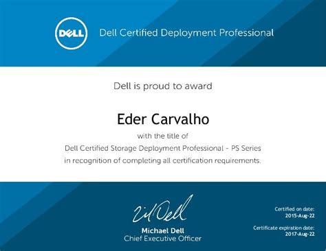 Dell Certified Storage Deployment Professional Ps Series Certificate