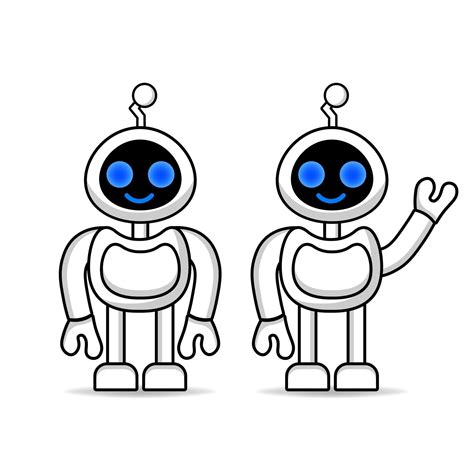 Cute Robot Mascot Design Kawaii 22032684 Vector Art At Vecteezy