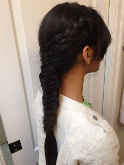 Braided Bangs To Fishtail End Cute Casual Or Outing Hairstyle
