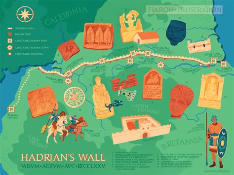 Hadrians Wall Map — Flaroh Illustration