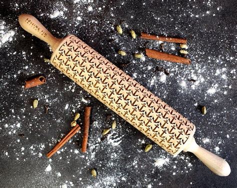 2 Any Pattern Rolling Pin Set Lazer Engraved Rolling Pins Etsy