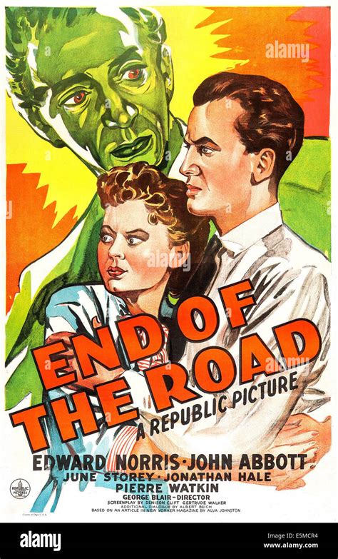 End Of The Road Us Poster From Top John Abbott June Storey Edward