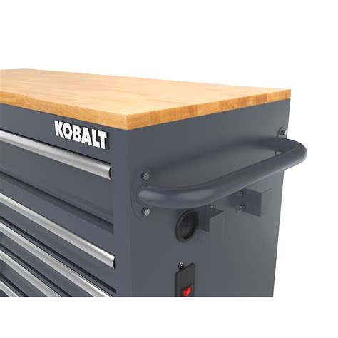 Kobalt 461 In L X 372 In H 9 Drawers Rolling Gray Wood Work Bench In