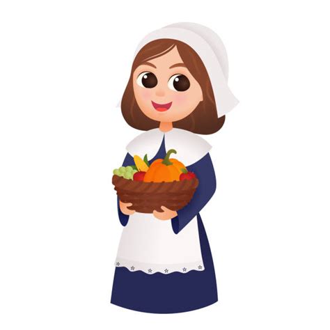 pilgrim girl illustrations royalty free vector graphics and clip art istock