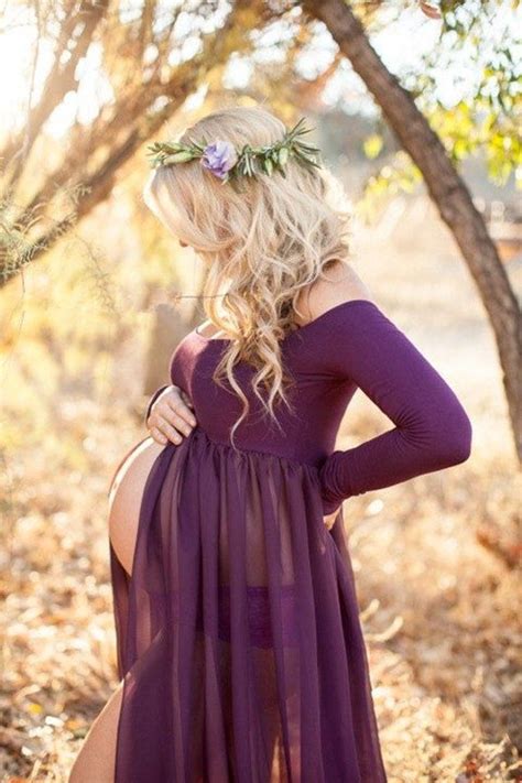 2020 Hot Sale Maternity Dress Photo Shoot Maxi Pregnancy Gown Split