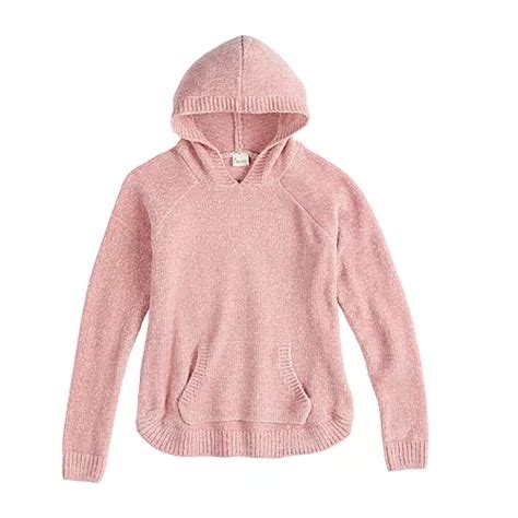 girls 7 16 and plus size mudd® hooded chenille sweater