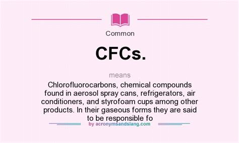 What Does Cfcs Mean Definition Of Cfcs Cfcs Stands For