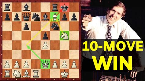 Bobby Fischer Vs Reuben Fine Crushing Philidor Defense In 10 Moves