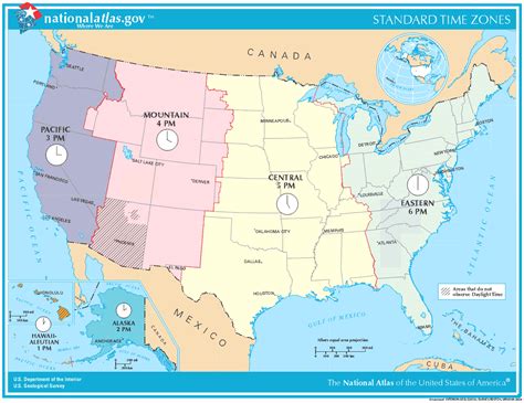 Large Detailed Time Zones Map Of The United States Usa Maps Of The