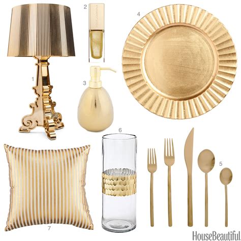 Rose gold home decor can add a touch of glam to a once simple item (for example a curtain rod, or an alarm clock — both found below!) and create a sense of sophistication for an entire room. Light Gold Accessories - Light Gold Home Decor