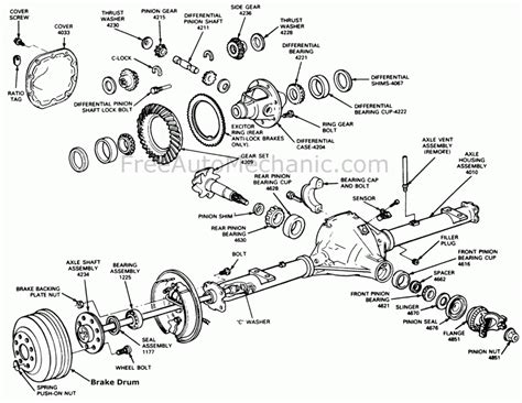Ford F250 Rear Axle Parts Diagram