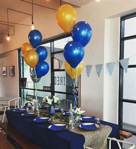 Birthday Party Decorations Of Royal Blue And Gold Gold Graduation
