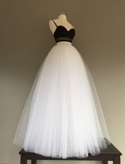 Floor Length Tulle Skirt White Tulle Skirt Adult Tulle Etsy