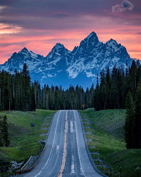 My Favorite Highway Last June Sunset Grand Teton National Park Oc