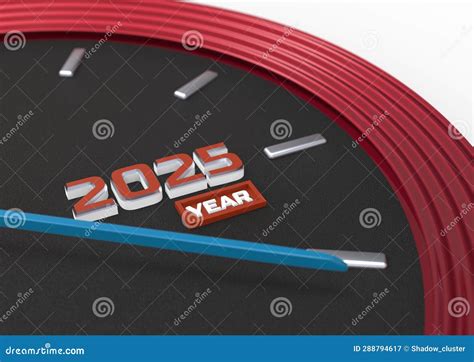 Clock Face Showing The New Or Current Year 2025 3d Rendering