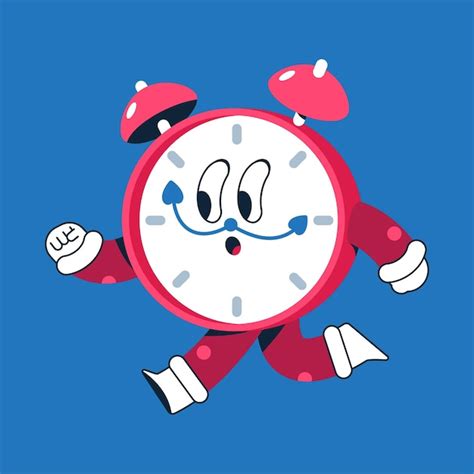 Premium Vector Cute Alarm Clock Vector Cartoon Character Isolated On