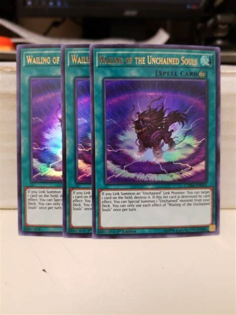 Yugioh 3x 1st Ed CHIM EN055 Wailing Of The Unchained Souls Ultra Rare