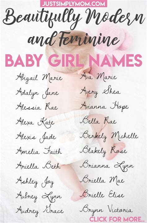 Feminine Baby Girl First And Middle Names For Just Simply Mom