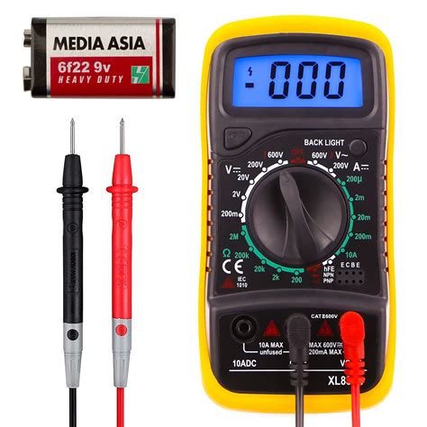 Xl830l Pocket Digital Multimeter 2000 Counts Voltage Tester Home