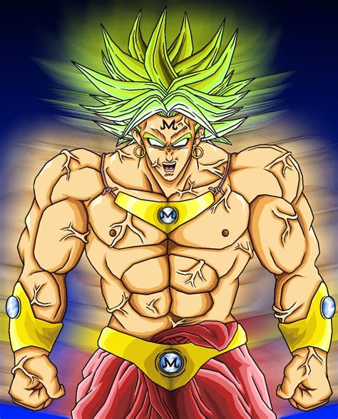 He is heavily based off on the broly from the dragon ball super: Majin Broly - Dragon Ball Updates Wiki