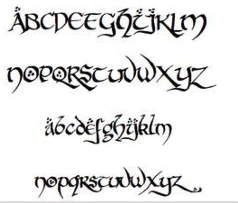 Lord Of The Rings Font Tattoo Fonts Cursive Fonts Alphabet Tattoo Fonts
