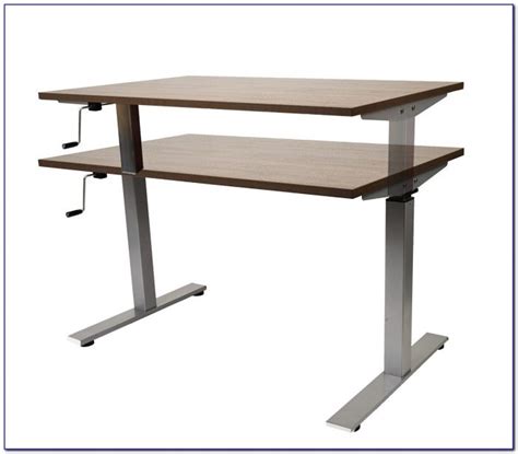 Crank Adjustable Height Standing Desk Desk Home Design