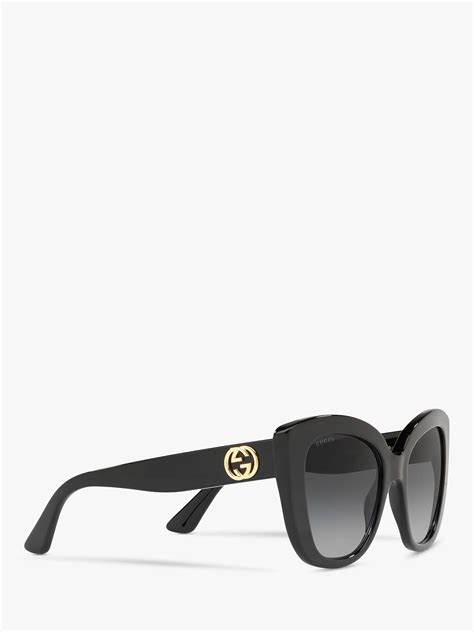 Gucci Gc001150 Womens Cats Eye Sunglasses Blackgrey Gradient At