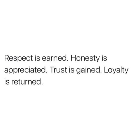 Image May Contain Text That Says Respect Is Earned Honesty Is