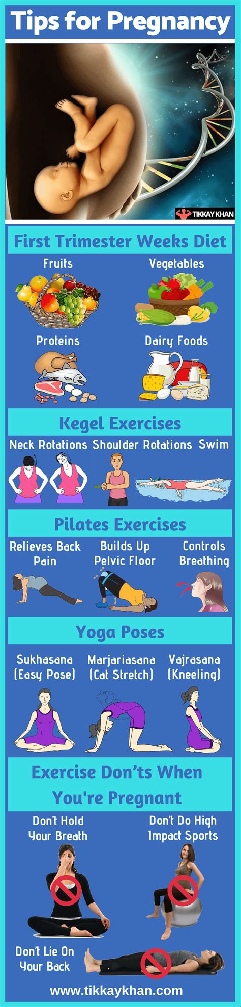 First Trimester Pregnancy Exercises Chart