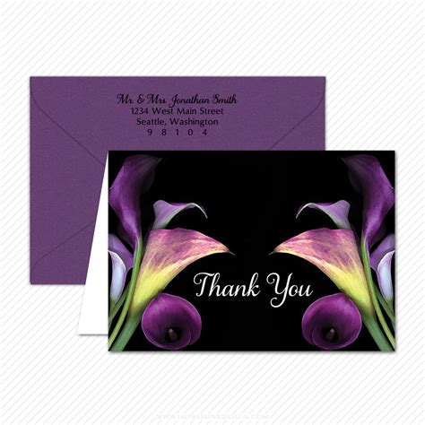 Calla Lily Thank You Cards Impress Ink A Stationery Design Studio