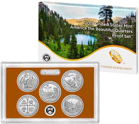 2019 America The Beautiful Quarters Proof Set Coin Set From United