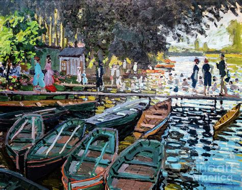 Bathers At La Grenouillere By Monet Painting By Claude Monet