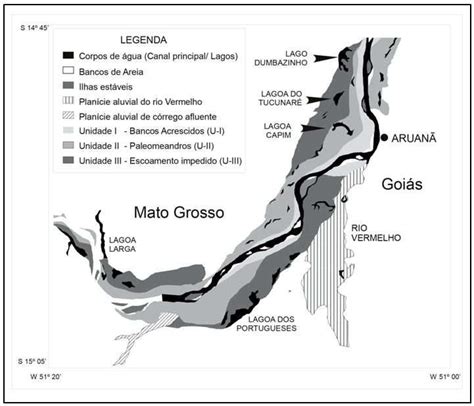 unidades geomorfológicas na planície aluvial do rio araguaia fonte download scientific
