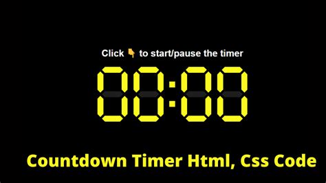 Create A Countdown Timer Using Html Css