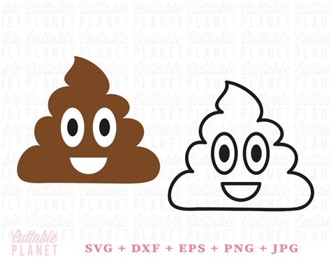 Poop Emoji Svg Poop Svg Poop Outline Svg Dxf Eps Png  Etsy Schweiz