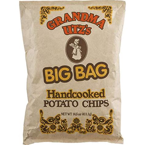 Grandma Utzs Handcooked Potato Chips 14 Oz Big Bag 3 Bags Walmart