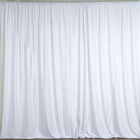 10 Ft Wide X 8 Ft Tall White Curtain Polyester Backdrop High Qua