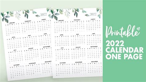 2022 Yearly Calendar Printable World Of Printables Images