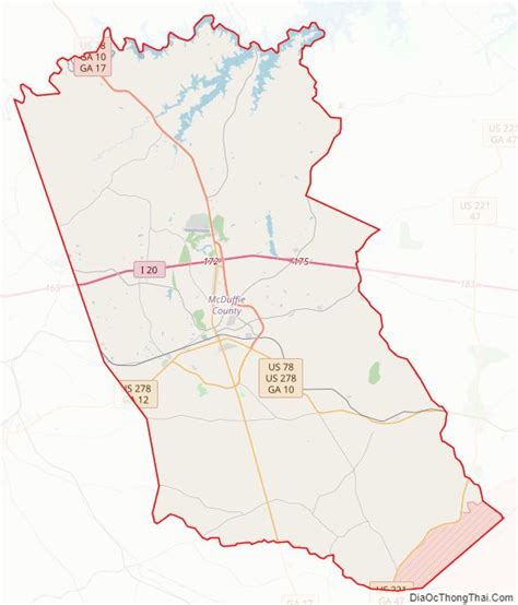 Map Of Mcduffie County Georgia
