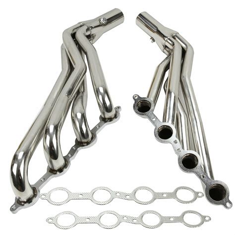 For Chevy GMC 07 14 4 8L 5 3L 6 0L Long Tube Stainless Steel Headers W