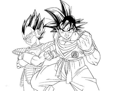 Gohan has black hair with deep black eyes just like his father. Dragon Ball Z Coloring Pages Vegeta And Goku - Coloring Home