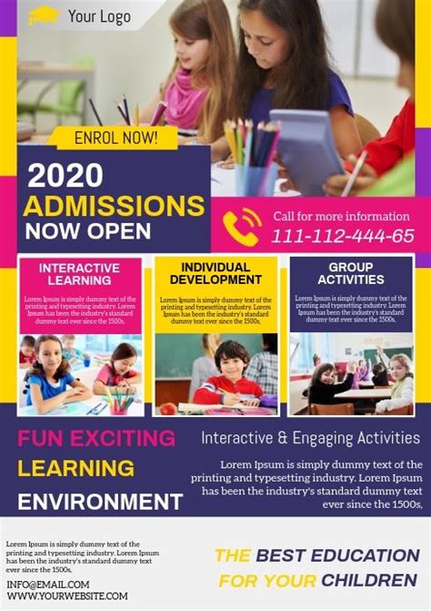 200 School Admission Open Poster Customizable Design Templates