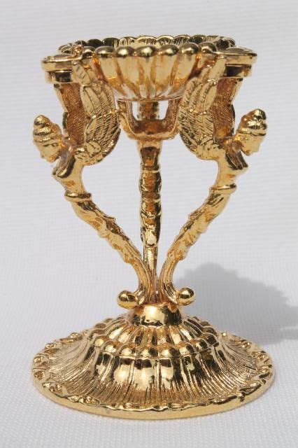 Vintage Egg Stands Lot Ornate Gold Tone Metal Display Holders For Decorated Eggs Decorative