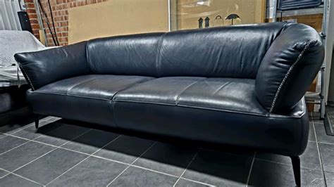 Dfs Rennzo Brand New Leather Sofa Iconica Range Black In Yeovil Somerset Gumtree