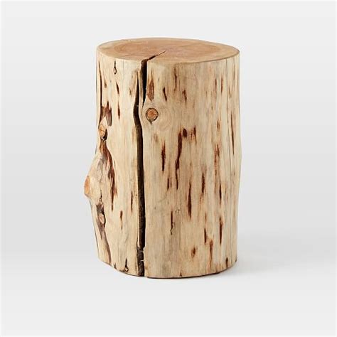 Natural Tree Stump Side Table West Elm