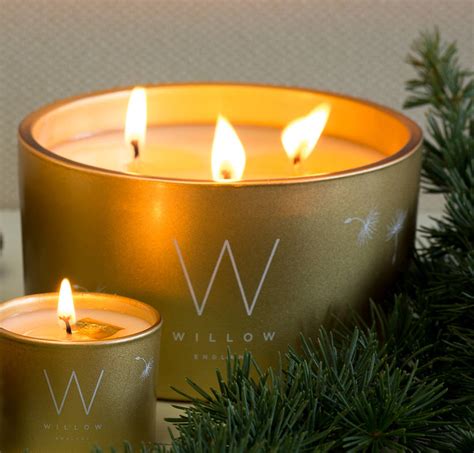 Gold Frankincense And Myrrh Luxury Three Wick Candle By Willow Beauty