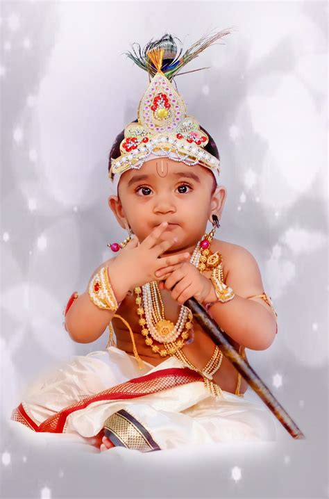 Kid In Lord Krishna Attire Cute Krishna Baby Krishna Little Krishna