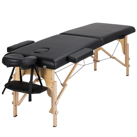 Buy Yaheetech Black Portable Massage Table Folding Spa Beauty Bed Lightweight Tattoo Therapy