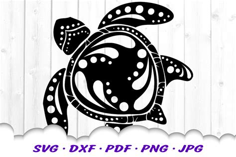Mandala Sea Turtle Svg Dxf Cut Files